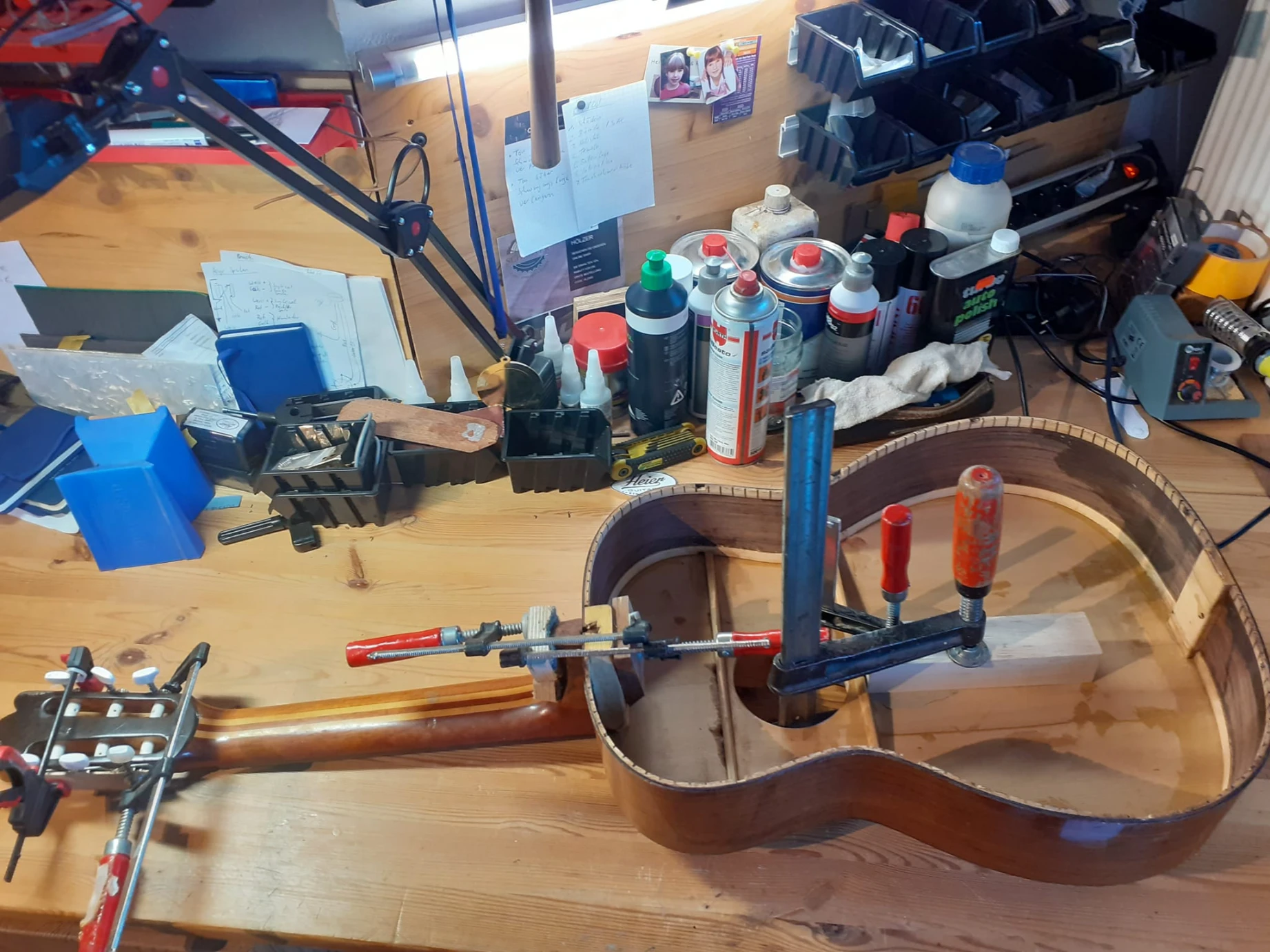 Rudolf Stark Konzertgitarre Restaurierung – Detailansicht 14 – Gitarrenreparatur Heier Guitars bei Dresden und Meißen